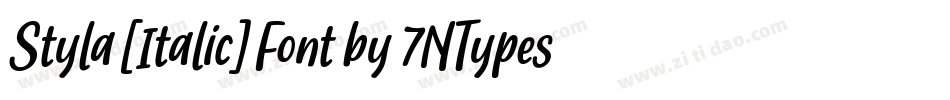 Styla [Italic] Font by 7NTypes字体转换